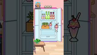 Pink fridge restock ? ahaworld shorts gaming tocaboca housedesign tocalife tocalifeworld