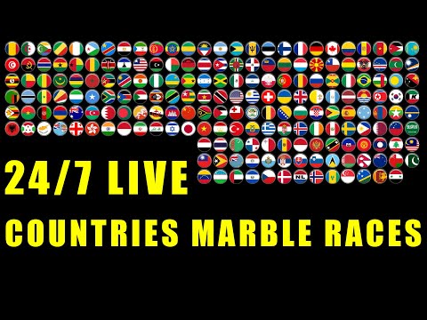 Countries Marble Races 24/7 LIVE - Marble Race King