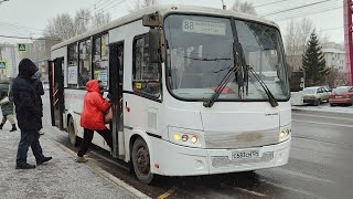 Поездка на автобусе 88 маршрут ПАЗ-320414-05 Вектор (1-2) гос С683СМ124 г.Красноярск