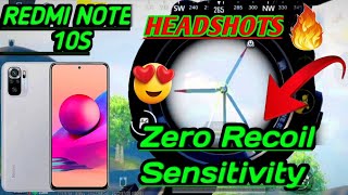 ZERO RECOIL SENSITIVITY || PUBG MOBILE IN REDMI NOTE 10S || MIUI 14.0.4 || Pubg/bgmi lag fix