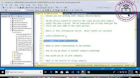 SubQuery tutorial with Sql Server and Adventure works Part I. What is Sub Query and How to use it