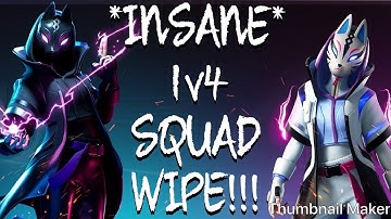 *INSANE* 1v4 SQUAD WIPE!!! - Fortnite Battle Royale! ft WonkyWilks
