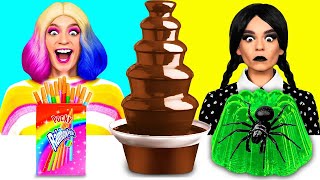 Desafío De Fuente De Chocolate | Batalla Comestible por Happy Fun