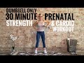 30 Minute Prenatal Total Body Strength + Cardio Workout | Dumbbells Only | Low Impact