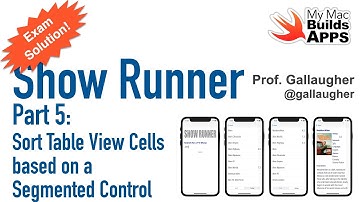 Showrunner - Part 5 (Sorting Table View Cells Based on a Segmented Control)