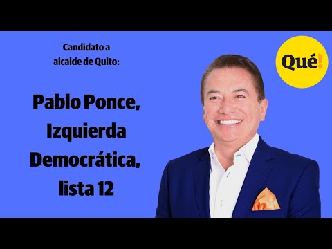Entrevista a Pablo Ponce, candidato a la Alcaldía de Quito por la Izquierda Democrática (ID)