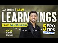 Worried After Seeing Sep 25 Law Exam 😱 Follow these Advices ✅ CA CS Karan Kumar| CA Inter #cainter