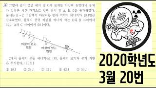 2020학년도 3월 학평 물리학1 20번