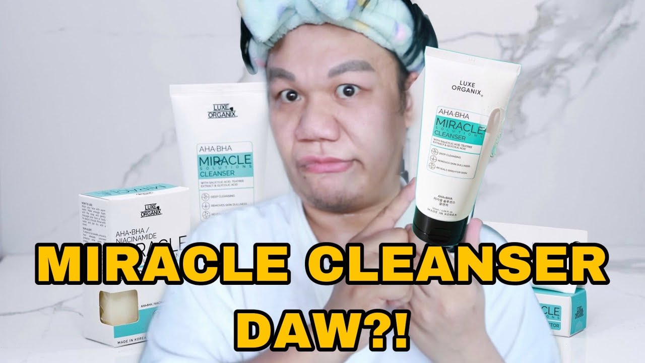 LUXE ORGANIX MIRACLE SOLUTIONS CLEANSER AHA/BHA best cleanser for acne ...