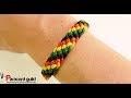 Candy stripe paracord bracelet- single row