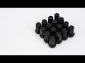 Black 3/8-24 Tapered Lug Nuts For Polaris Ranger 700 RZR 900XP 800 570 16pcs LN22628