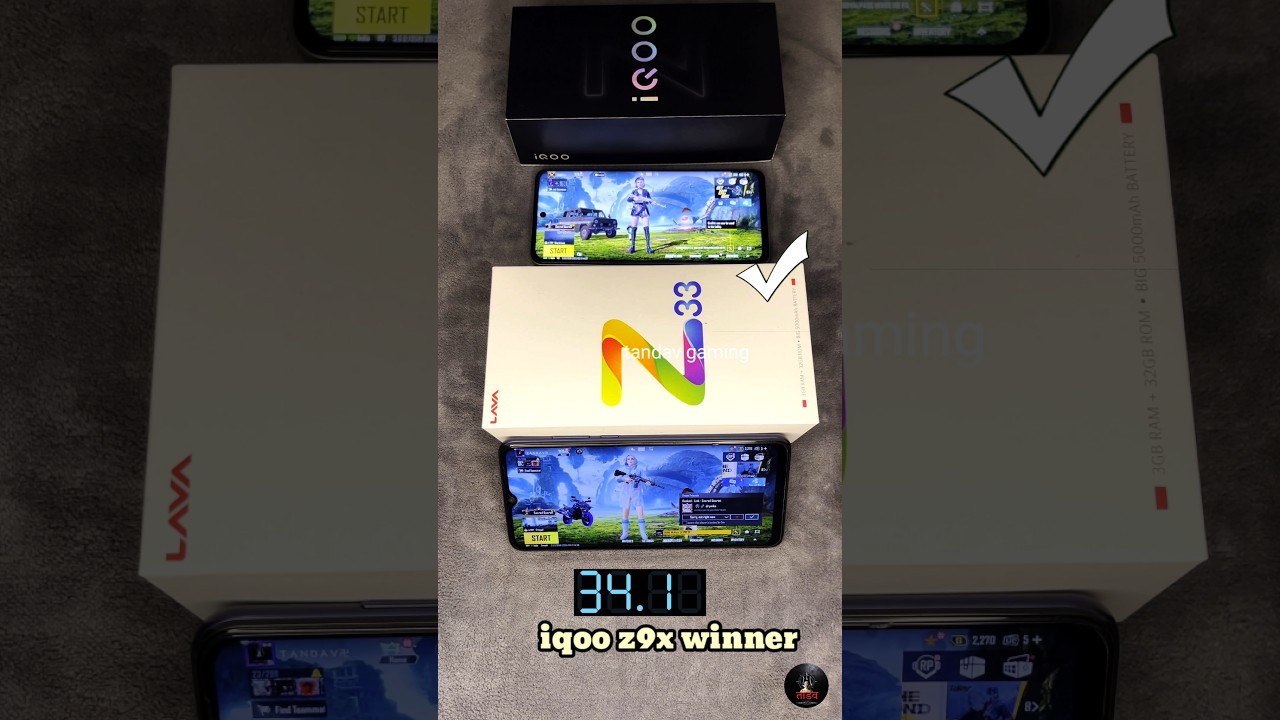 Iqoo z9x vs lava z33 Bgmi test 