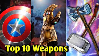 Top 10 Weapons of MCU Explained In HINDI | Marvel's Top 10 Powerful Weapons Explained In HINDI | MCU