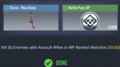 Call Of Duty: Mobile Kill 30 Enemies with Assault Rifles in MP Ranked Matches Task Complete