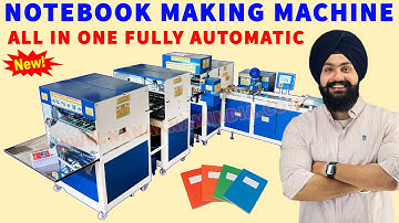 4IN1 FULLY AUTOMATIC EXERCISE NOTEBOOK MAKING MACHINE | STITCHING, FOLDING, EDGE SQUARING, CUTTING