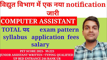 UPRVUNL COMPUTER ASSISTANT VACANCY 2022||  full information for 33 POST ONLINE FORM 2022 salary