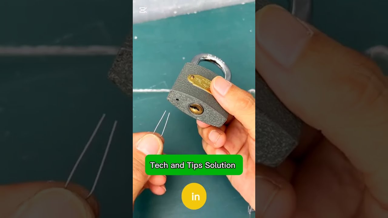 Unlock Any Padlock Without A Key Simple Trick Using Face Mask Diy Shorts