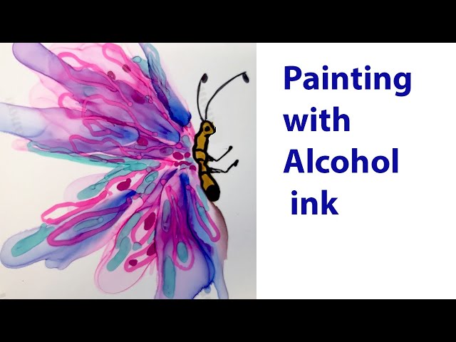 Alcohol Ink, Beginner Tutorial Fluid Art ( in real time) ( nr 56
