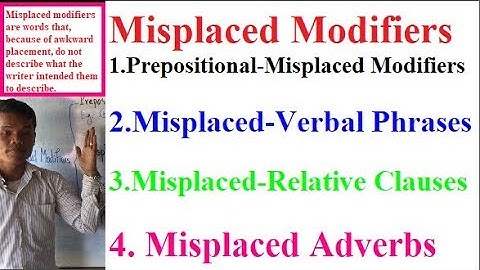 Learning English Grammars: Misplaced Modifiers