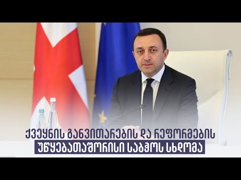 ქვეყნის განვითარების და რეფორმების უწყებათაშორისი საბჭოს სხდომა