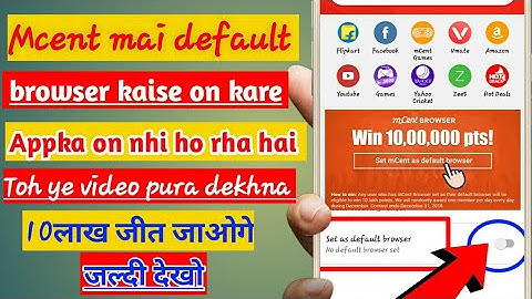 How to win mcent browser 10,00,000 pts! | Mcent mai 10 lakh points kaise jite default option on