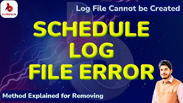 How To Remove Schedule Log File Error in Primavera P6 | #primaverap6 Schedule Log Error Solution |