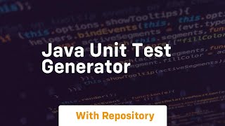 java unit test generator