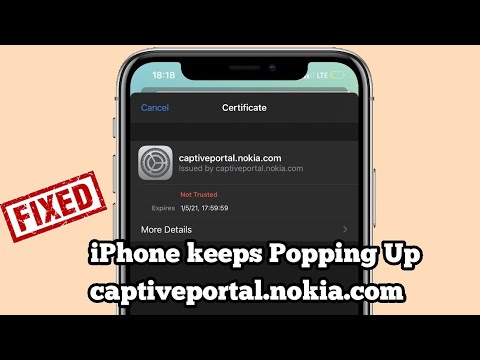 How to get Rid of iPhone keeps Popping Up captiveportal.nokia.com in iOS 14.4.2?