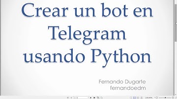 Como crear un bot en Telegram usando Python usando Windows 10