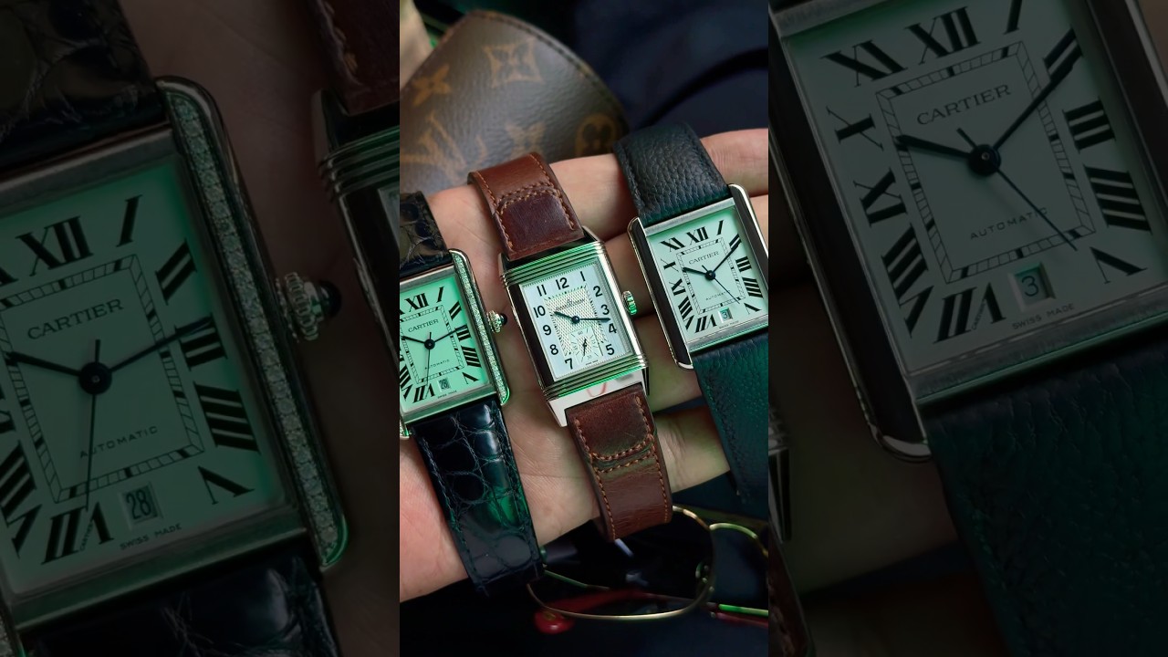 3 classic watches to buy in 2024 Cartier tank with diamomds, JLC Reverso, cartier tank solo Classic