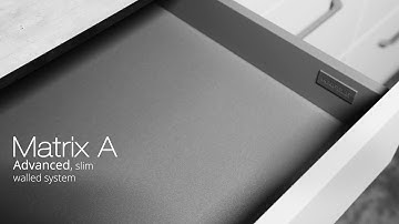 Matrix Slim A | Premium, full extension, soft closing, slim wall drawer system
