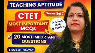 Teaching Apitute most important Questions series set 7 #english #ctet #nvs #dsssbprtpsychologycl