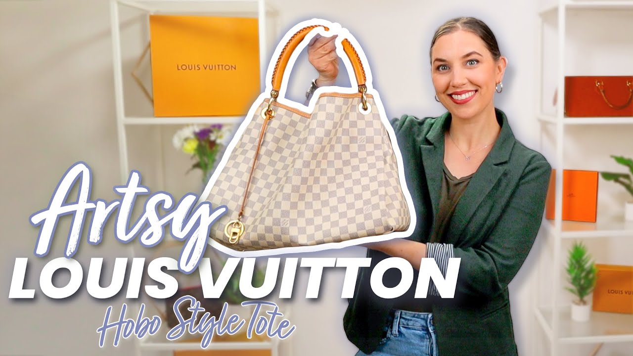 Louis Vuitton Artsy カーフスキン トートバッグ【ランク:AB】 Louis Vuitton Artsy MM Damier Azur | What's In My Bag | Best