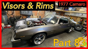 1977 Chevy Camaro Restoration. Part 83. Visors, jack and Rims