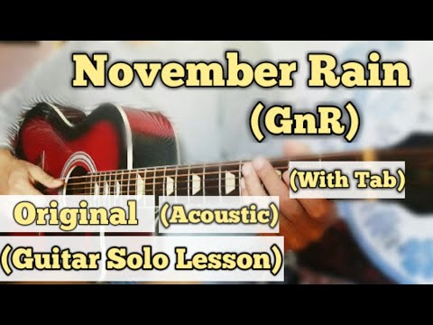 November Rain - Guns N' Roses | Guitar Solo Lesson | With Tab |