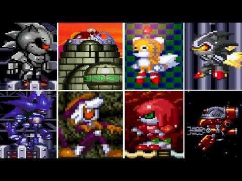 Sonic 3D in 2D - All Bosses + Cutscenes (Saturn Mode)