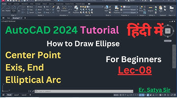 How to Draw in AutoCAD Ellipse, Center point Ellipse, Axis, End point Ellipse & Elliptical Arc