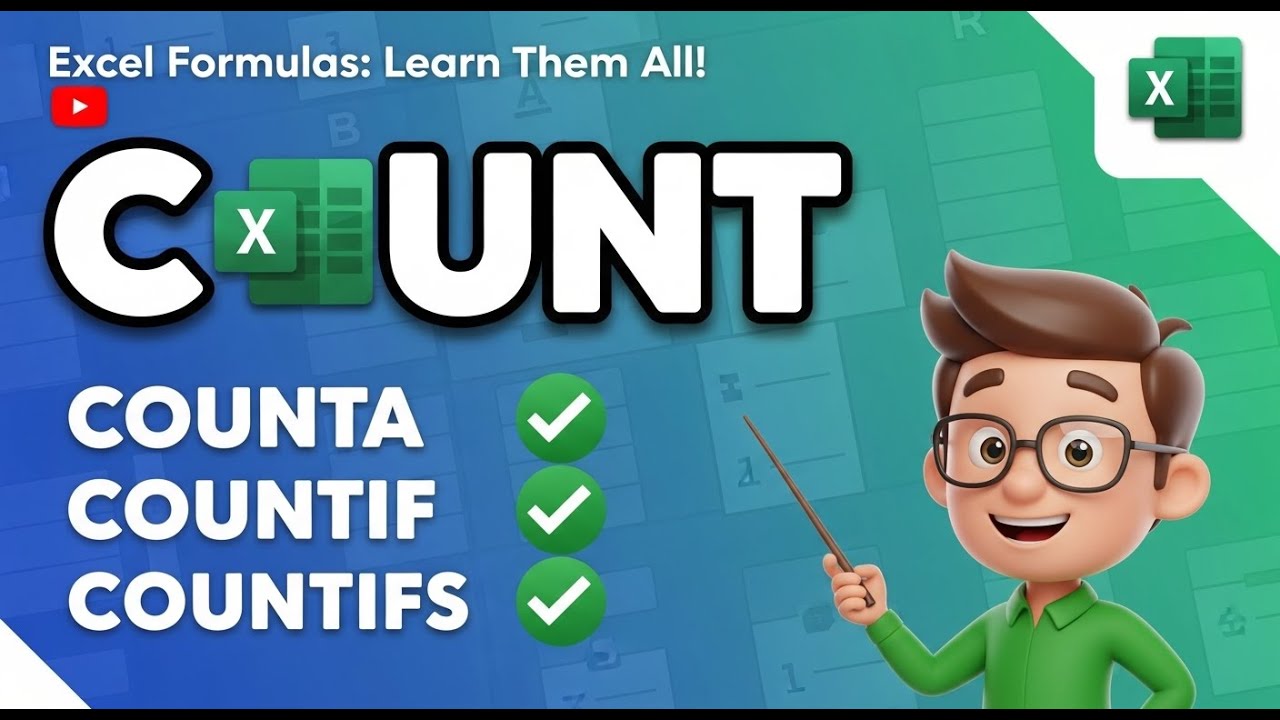 E1:Excel Tutorial | Count | CountA | CountIF| CountIFS #excel #tutorial ...