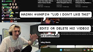 xQc Calls Out Ludwig for being Whipped by Hasan for Editing his Videos Mentioning Anything Bad Hasan