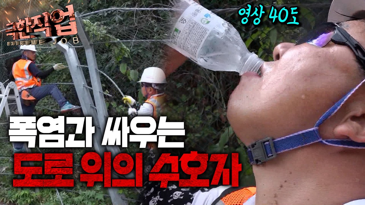 여름 휴가철이면 더욱 바빠지는 도로 시설물 복구팀, 평균 기온 40도의 폭염 속에서도 작업은 계속되는데｜극한직업