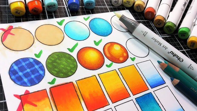 How to Blend Markers for Beginners  Using Ohuhu Pastel Brush Markers 