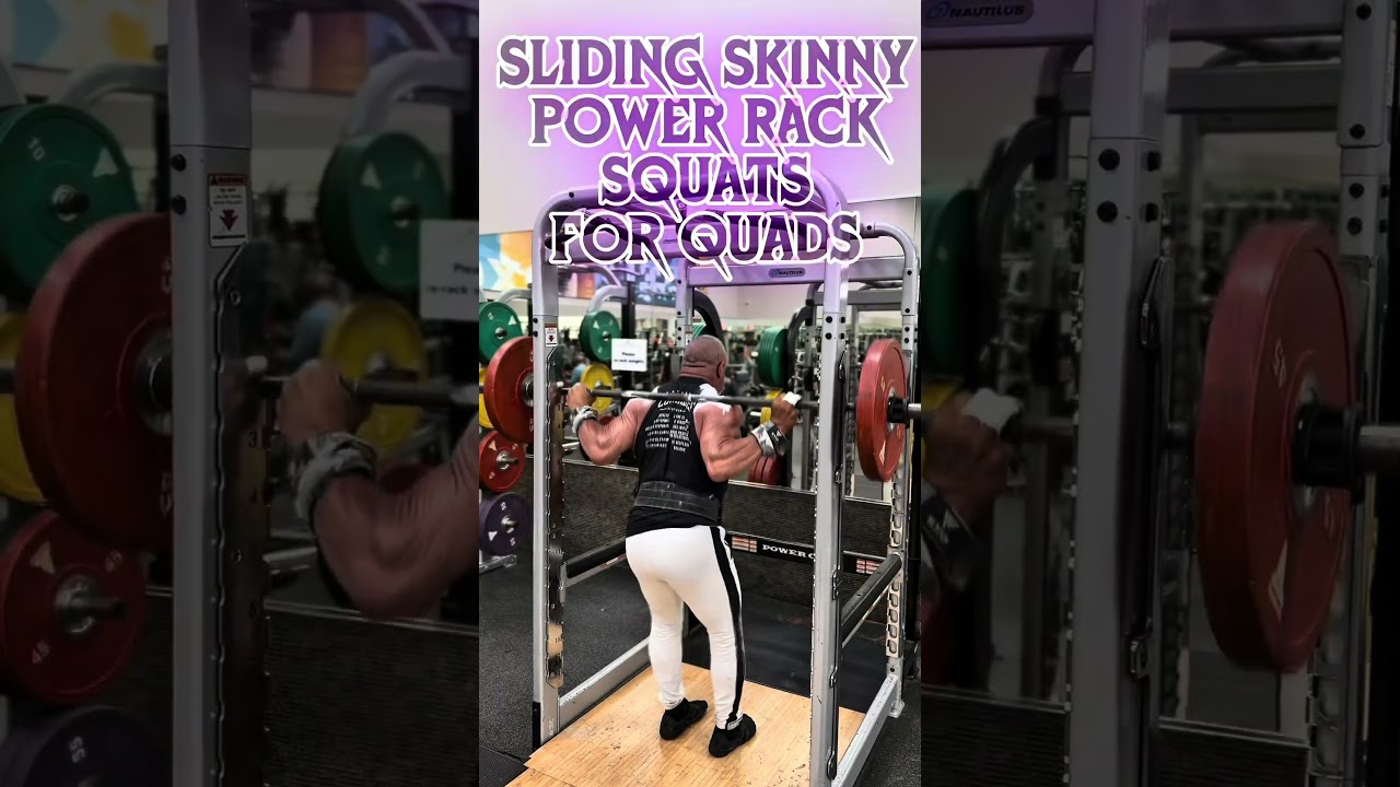 SLIDING SKINNY POWER RACK, SQUATS FOR QUADS #workout #QUADS #motivation #muscle #workouttips