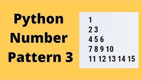 python pattern video 5  number pyramid 3