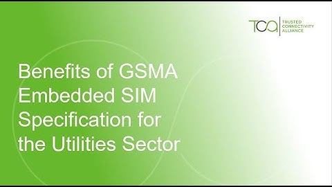 Benefits of GSMA Embedded SIM Specification for the Utilities Sector