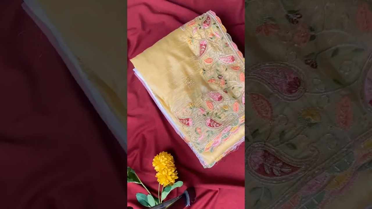 Floral Embroiery Handwork Special Saree