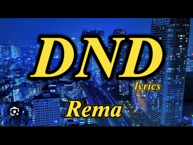 Rema - DND (Lyric Video) 