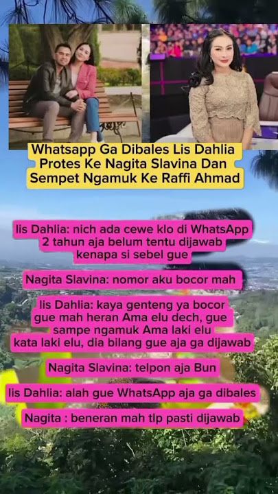 Lis dahlia kesel wa nya tidak di bales oleh nagita #artist #shorts