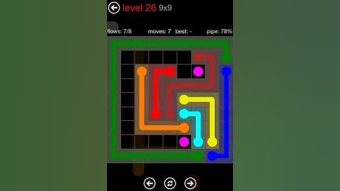 Flow Free - 9X9 Level 26 Mania Walkthrough