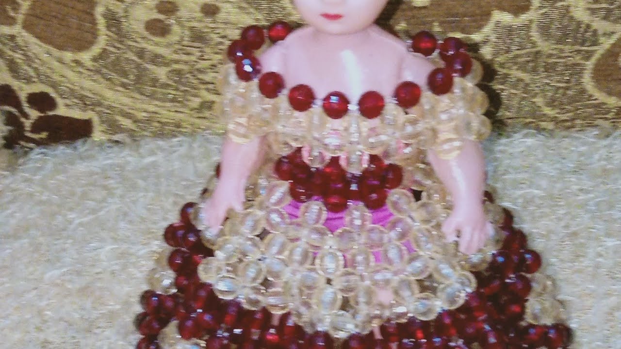 حصري وجديد # عمل أصغر عروسة للمولد بالخرز/ وأساسيات اى فستان  فكرتي وتنفيذى الجزء (ا)@الجميع