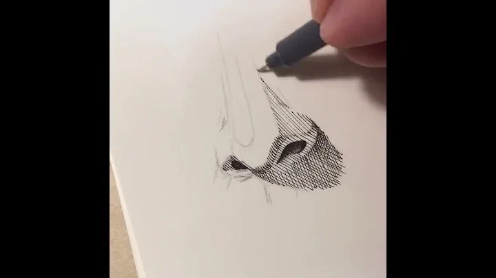 pen drawing crosshatching | nose